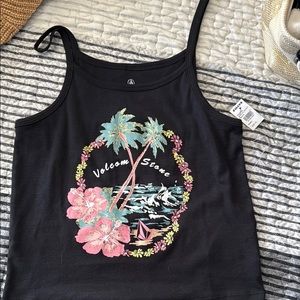 Volcom Black Graphic Women's Top